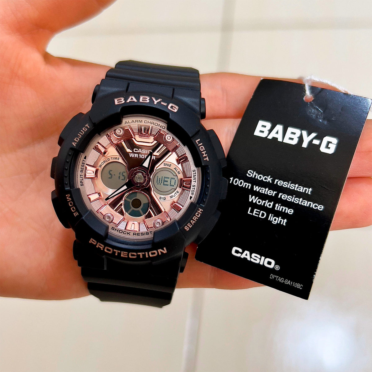 RELOJ BABY-G RESINA NEGRO BA-130-1A4DR G-SK-M-27