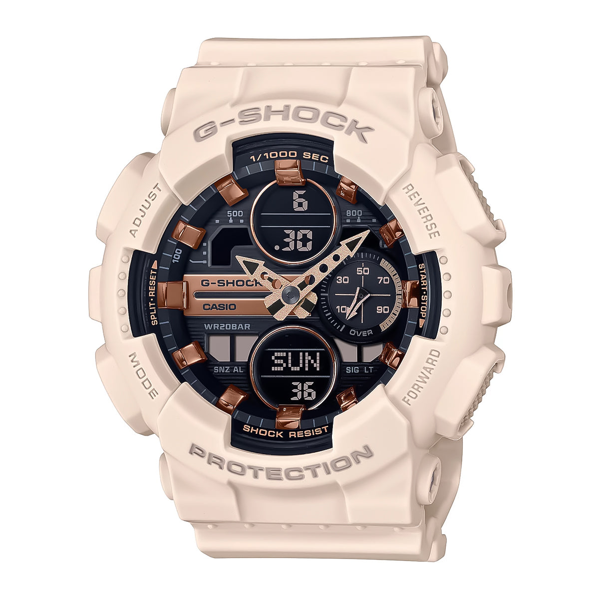 RELOJ BABY-G ROSADO CON NEGRO GMA-S140M-4A G-SK-M-5