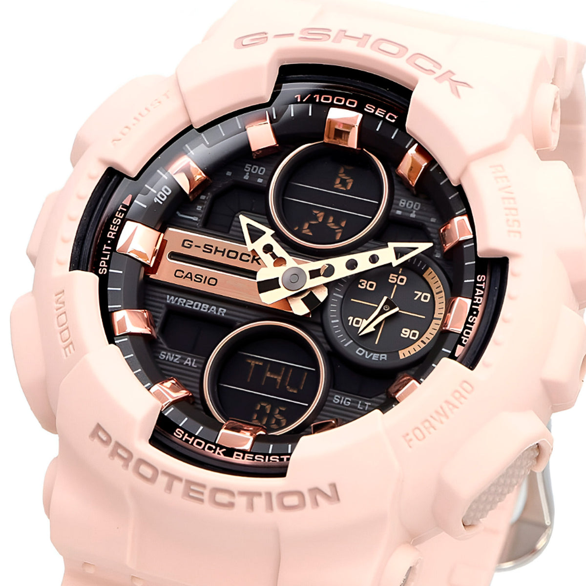 RELOJ BABY-G ROSADO CON NEGRO GMA-S140M-4A G-SK-M-5