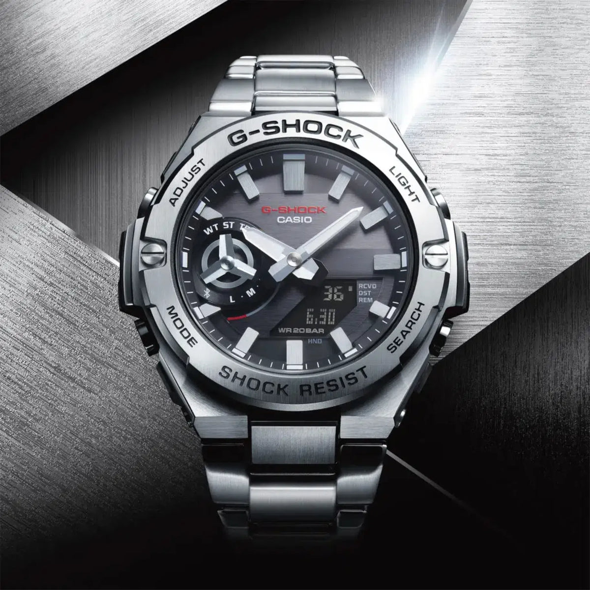 RELOJ G-SHOCK VORTEX DIGITAL ACERO PLATEADO G-S-166