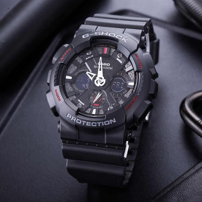 RELOJ G-SHOCK NEGRO MATE ROJO G-S-98