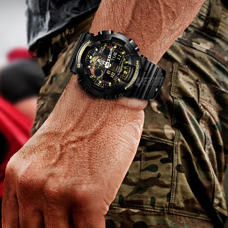  Reloj militar G-Shock GA 100, en negro. Reloj para