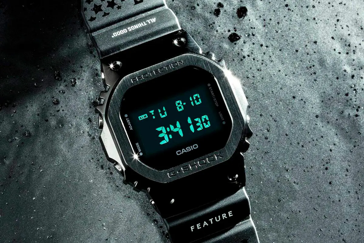 RELOJ G-SHOCK RETRO NEGRO ACERO G-S-90