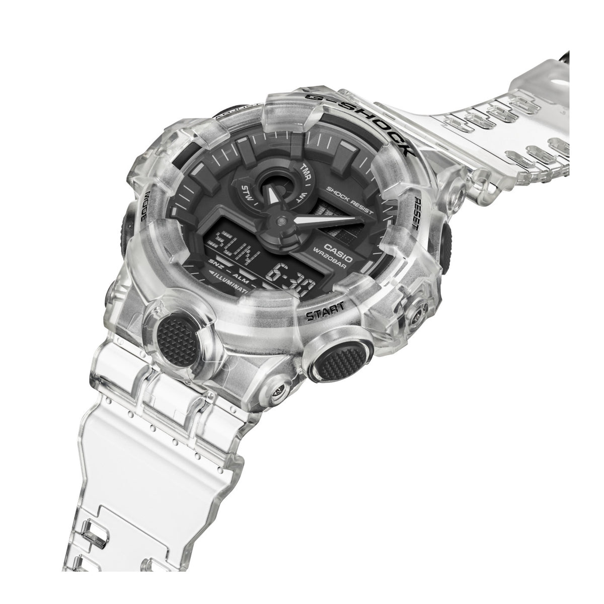 RELOJ G-SHOCK PREMIUM TRANSPARENTE NEGRO G-S-38