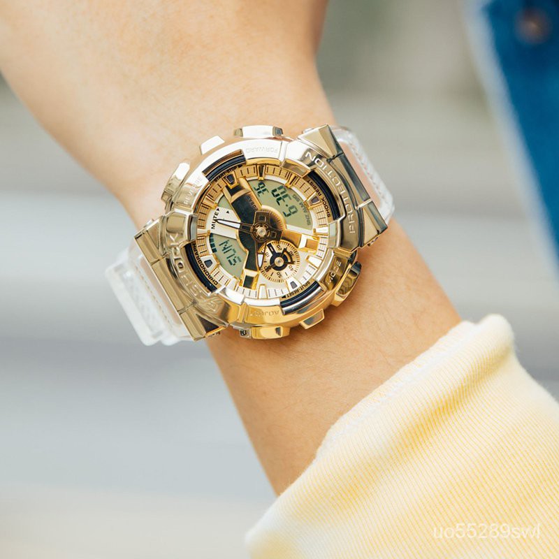 RELOJ G-SHOCK METAL RESINA TRANSPARENTE GOLD G-S-27