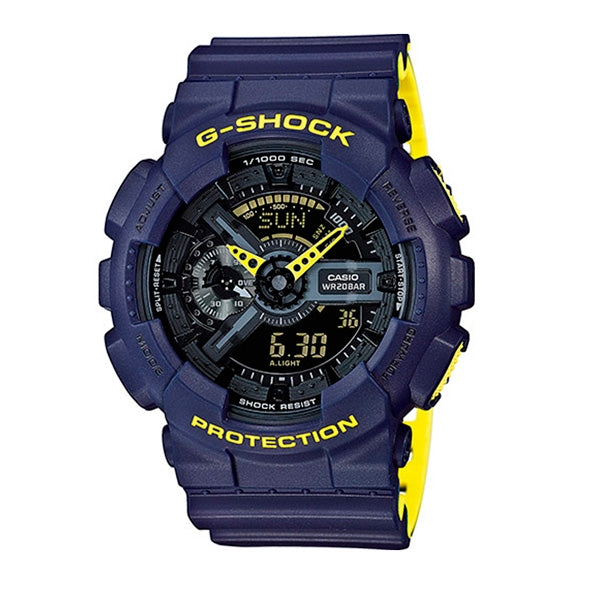 RELOJ G-SHOCK AZUL AMARILLO NEÓN G-S-21