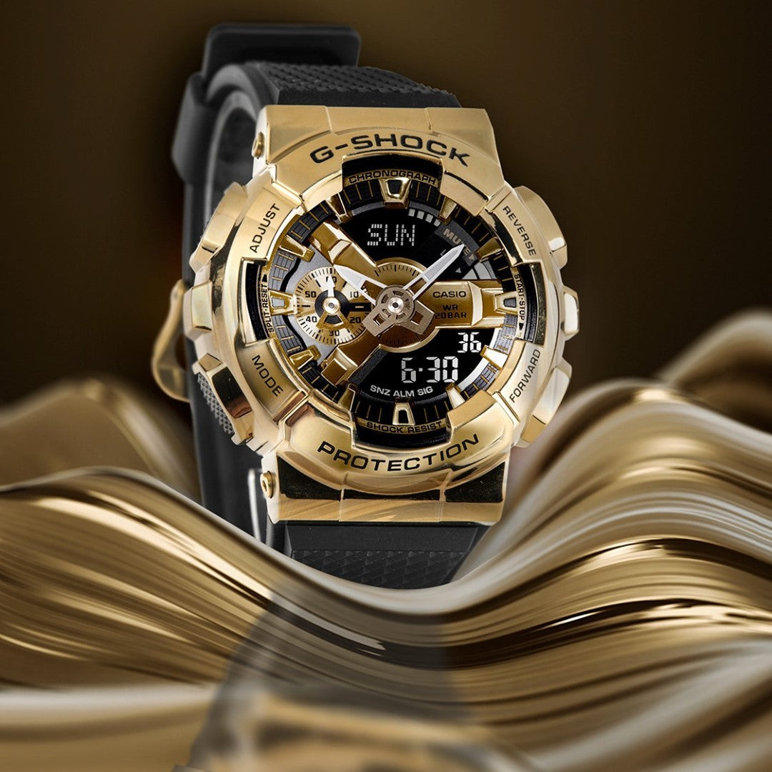 RELOJ G-SHOCK ACERO DORADO CON RESINA G-S-14