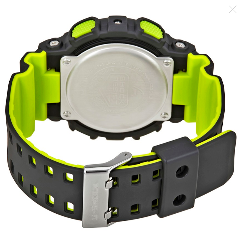 RELOJ G-SHOCK NEGRO CON VERDE G-S-1