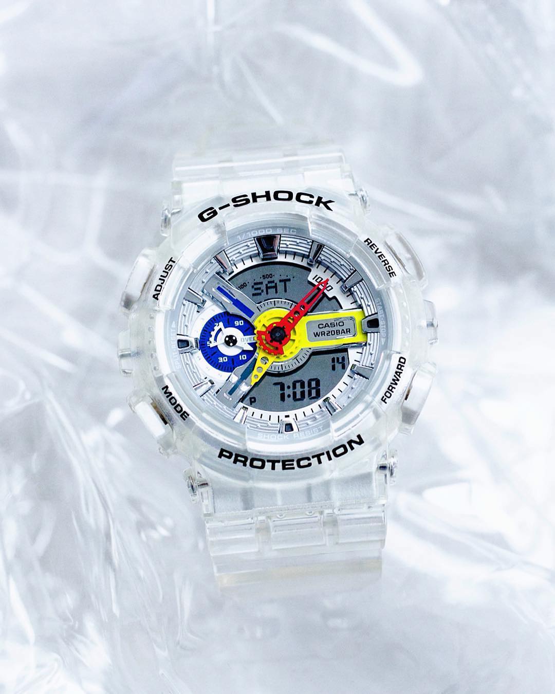 RELOJ G-SHOCK TRANSPARENTE YELLOW G-S-4