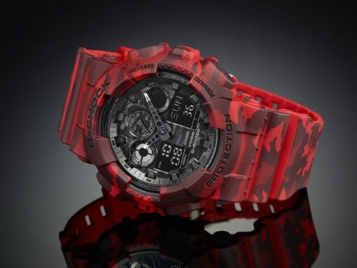 RELOJ G-SHOCK ROJO CON NEGRO G-S-198