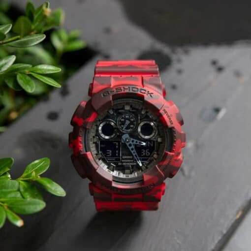 RELOJ G-SHOCK ROJO CON NEGRO G-S-198