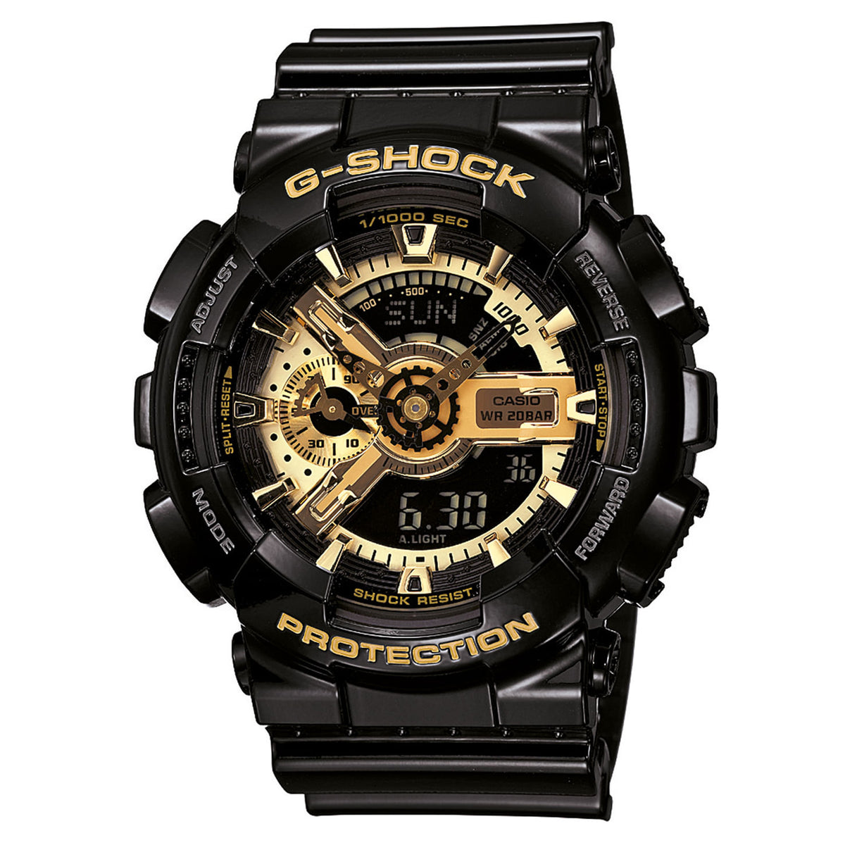 RELOJ G-SHOCK NEGRO CON DORADO GA-110GB-1ACR G-SK-71