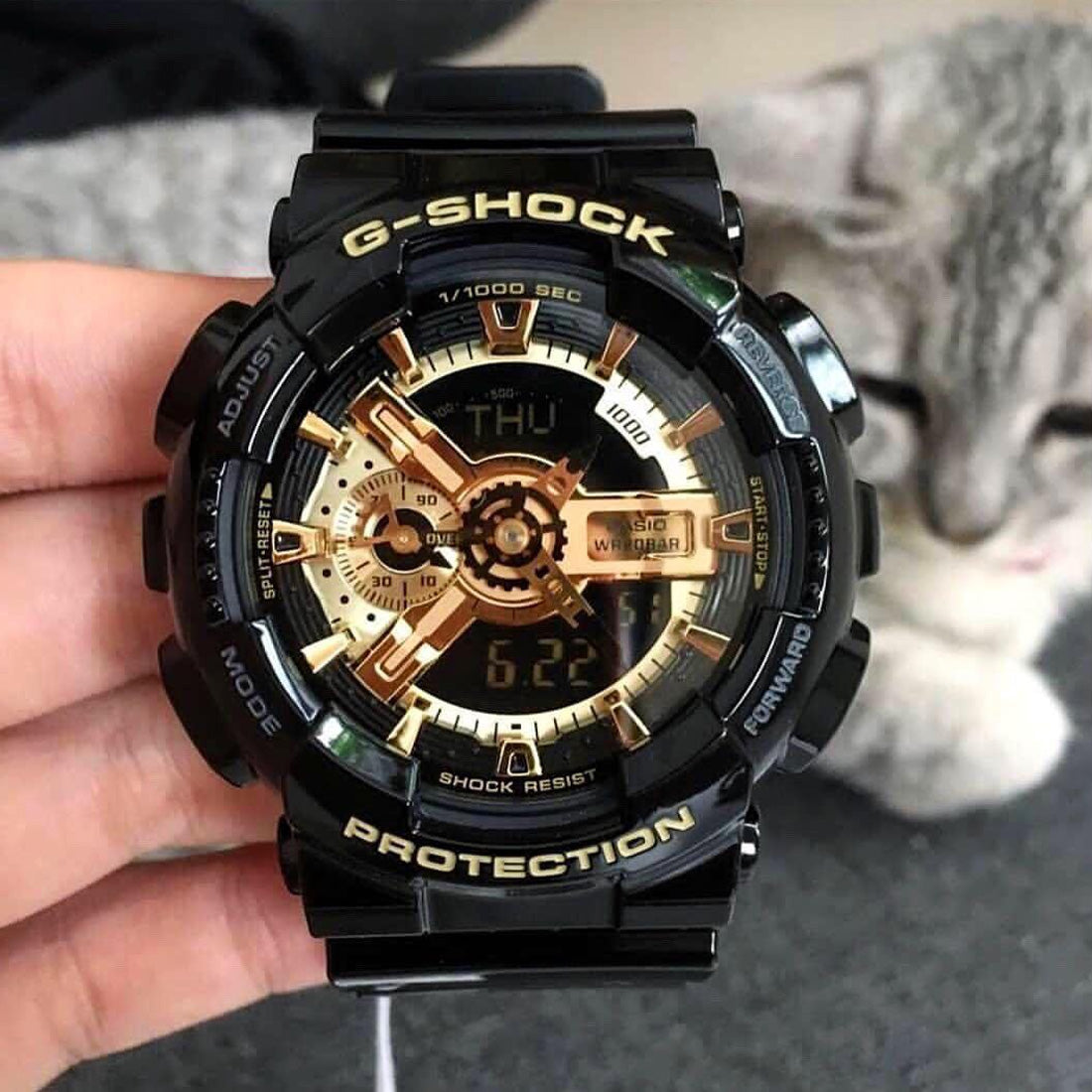 RELOJ G-SHOCK NEGRO CON DORADO GA-110GB-1ACR G-SK-71