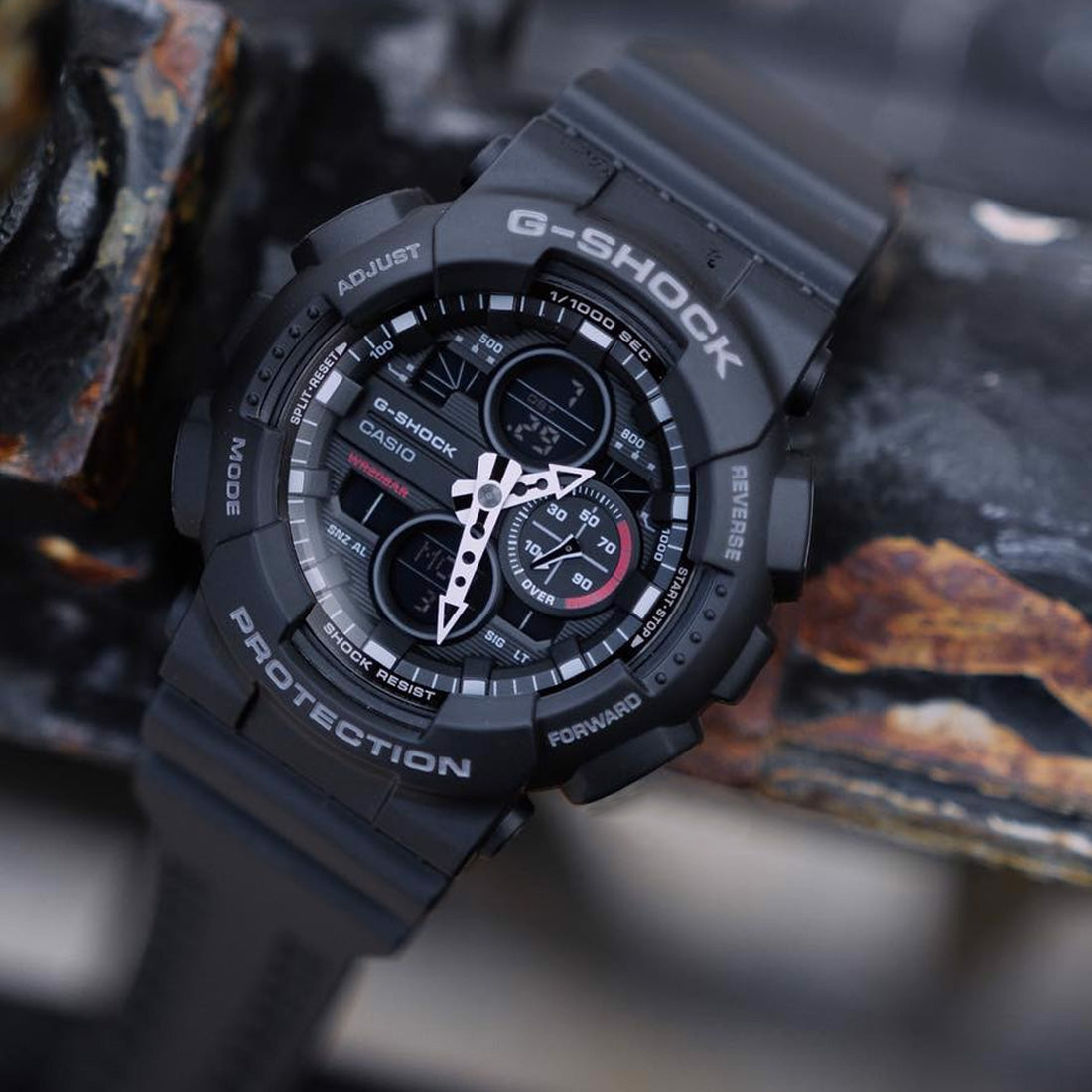 RELOJ G-SHOCK NEGRO GA-140-1A1CR  G-SK-69