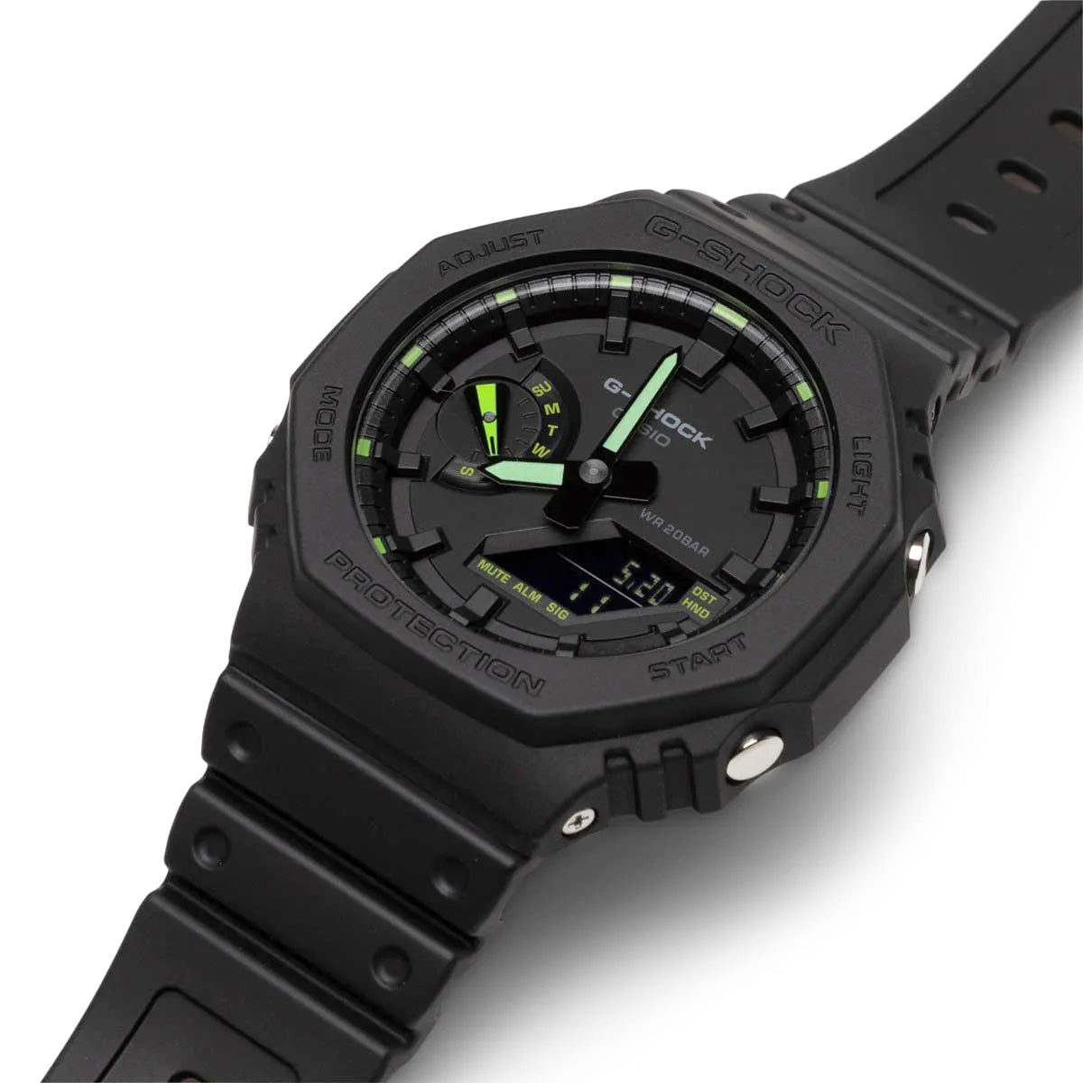 RELOJ G-SHOCK NEGRO CON VERDE GA-2100-1A3 G-SK-113