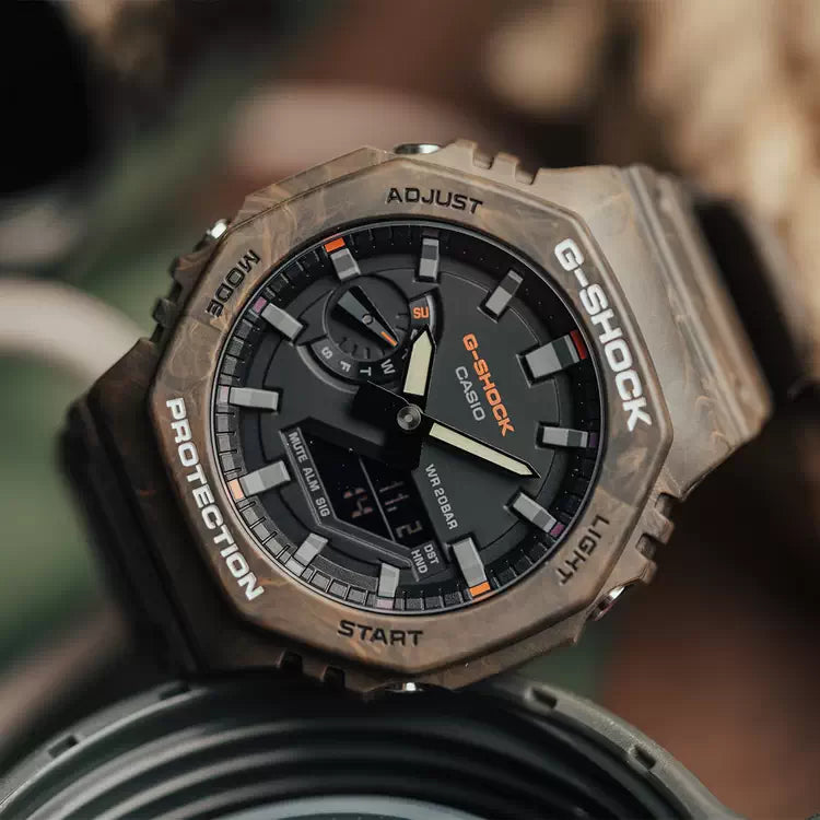 RELOJ G-SHOCK OCTAGONAL MARRÓN CAMUFLADO G-S-137