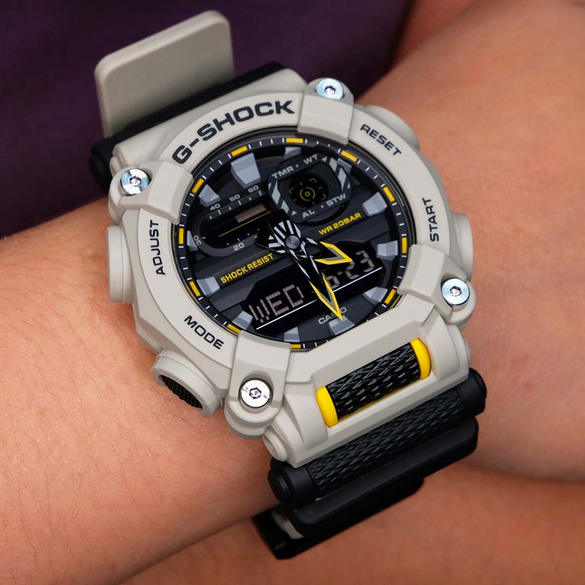 RELOJ G-SHOCK PREMIUN GRIS CON NEGRO G-S-158