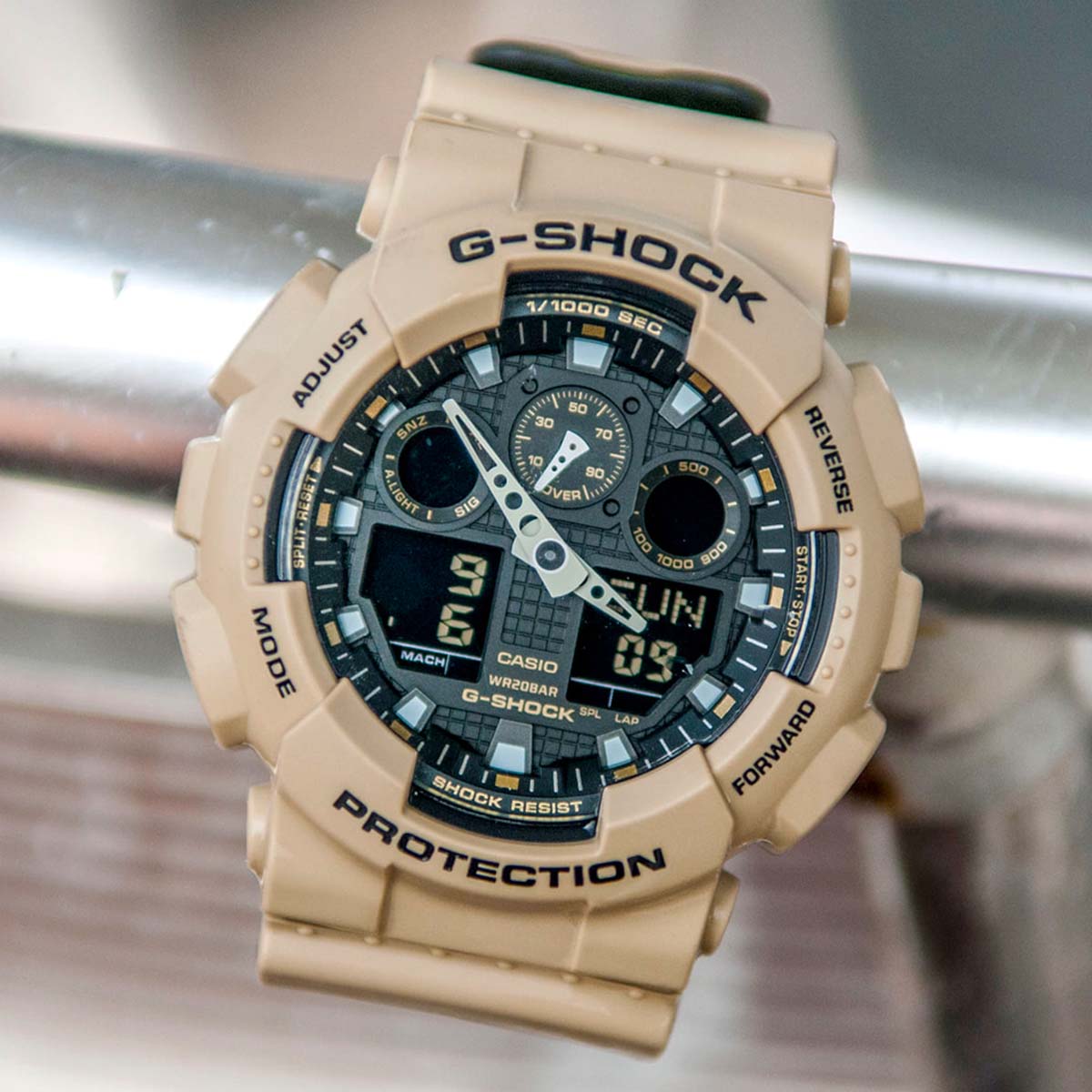 RELOJ G-SHOCK BEIGE GA100L-8A G-SK-53