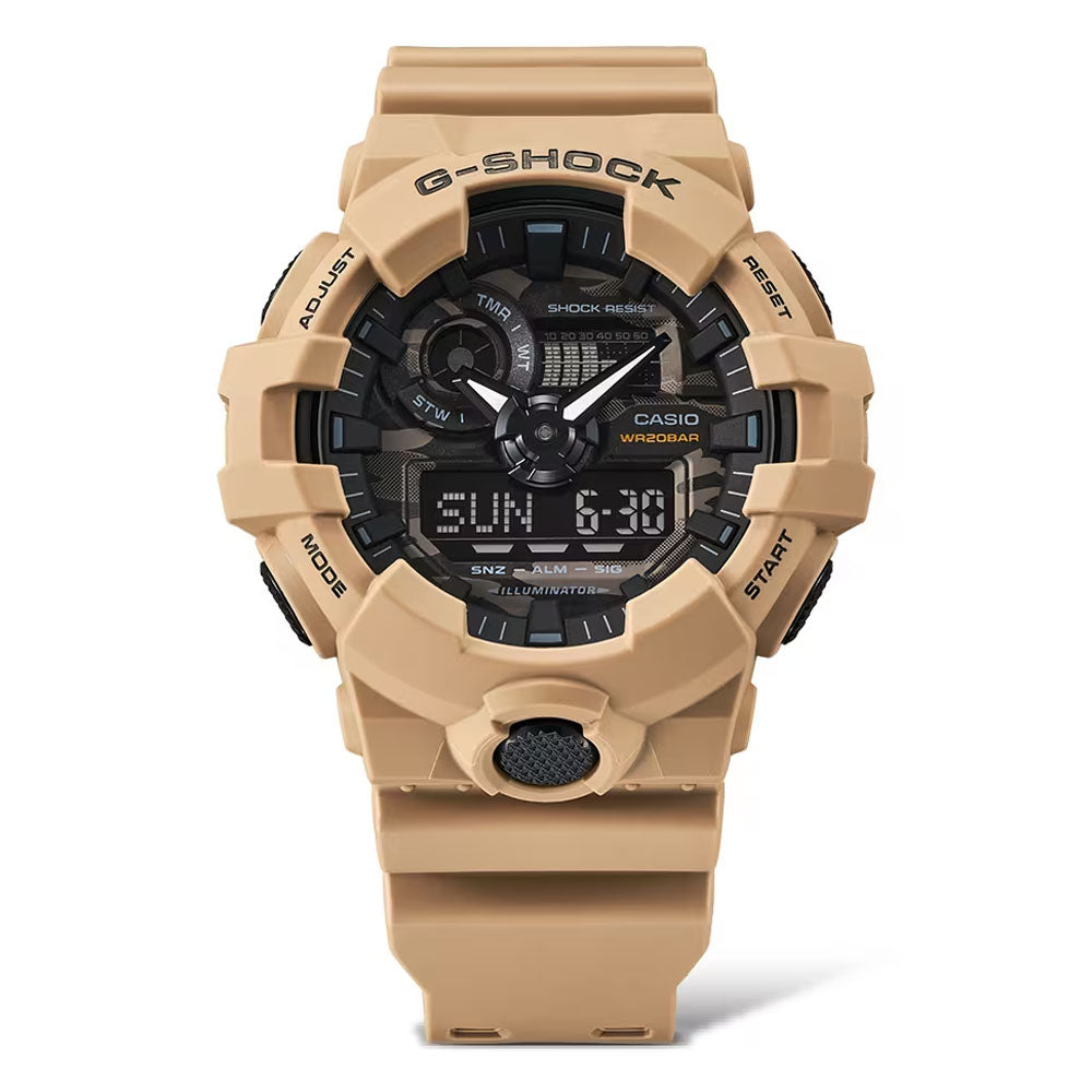 RELOJ G-SHOCK BEIGE CAMUFLADO GA700CA-5A G-SK-73