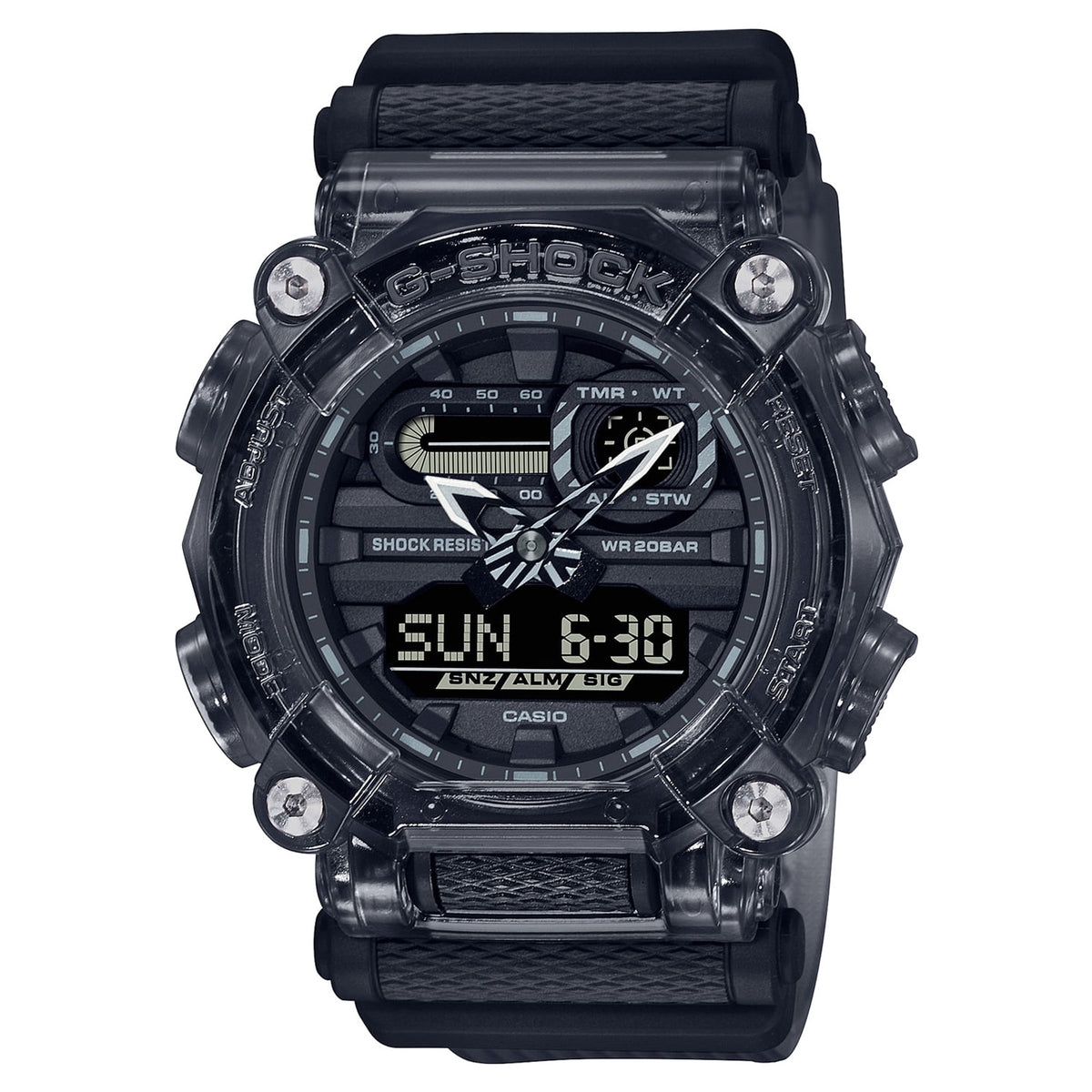 RELOJ G-SHOCK NEGRO TRANSLÚCIDO GA-900-SKE-8A G-SK-96