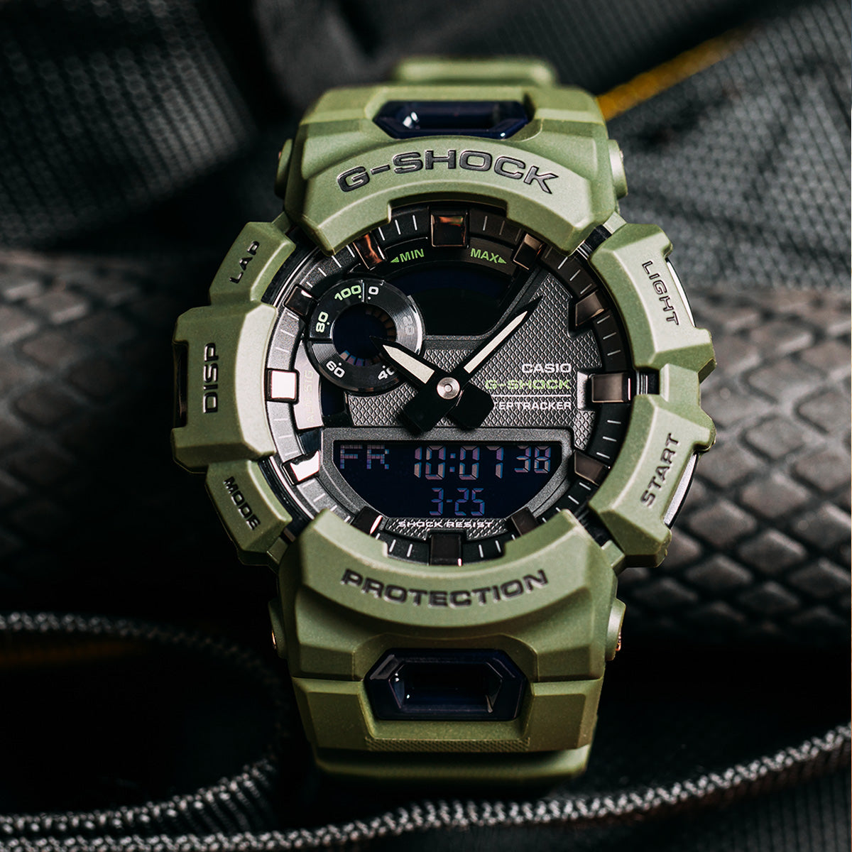 RELOJ G SHOCK VERDE MILITAR GBA 900UU 3A G SK 88