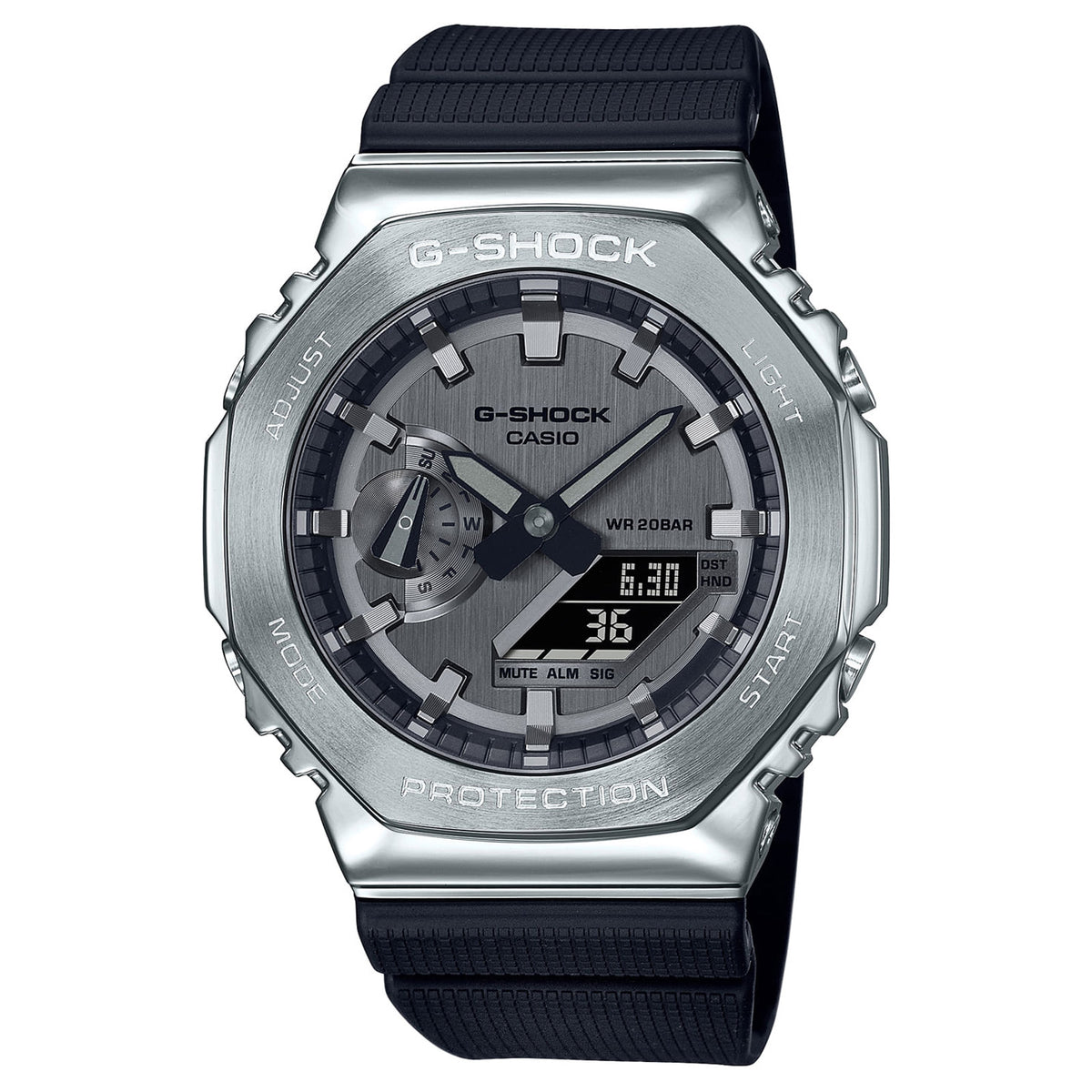 RELOJ G-SHOCK PLATEADO GM-2100-1A G-SK-84