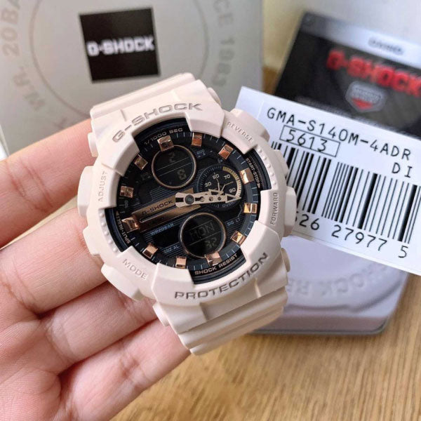 RELOJ BABY-G ROSADO CON NEGRO GMA-S140M-4A G-SK-M-5