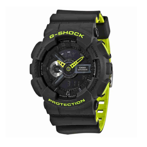 RELOJ G-SHOCK NEGRO CON VERDE G-S-1