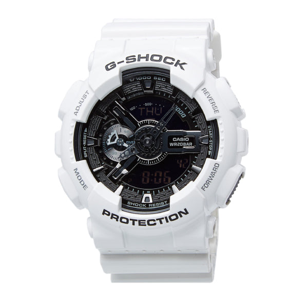 RELOJ G-SHOCK BLANCO CON NEGRO G-S-100