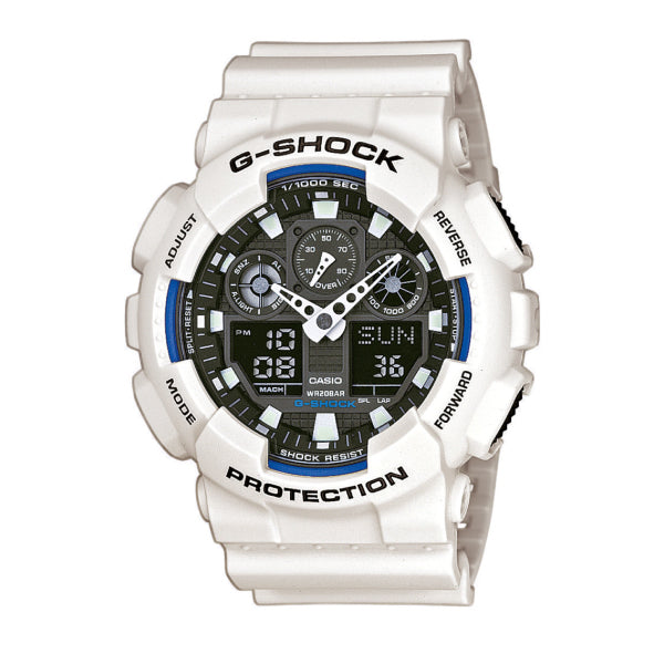 RELOJ G-SHOCK RACING BLANCO CON NEGRO G-S-112