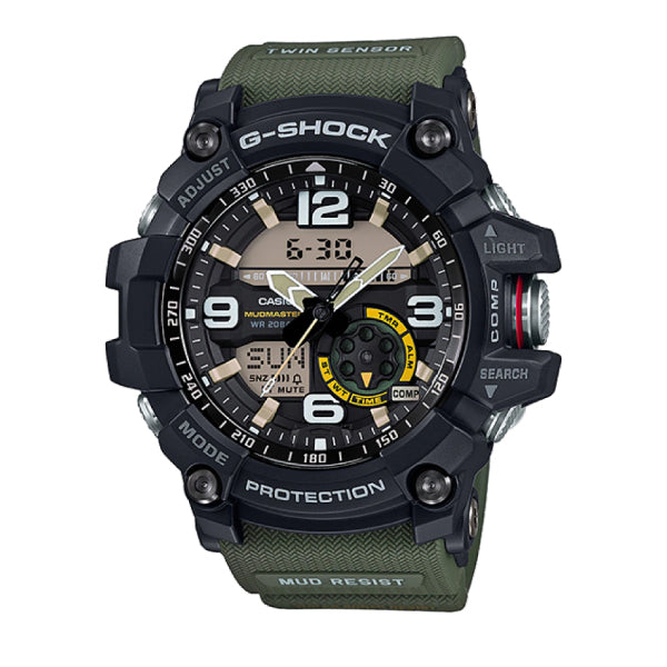 RELOJ G-SHOCK MUDMASTER NEGRO CON VERDE G-S-121