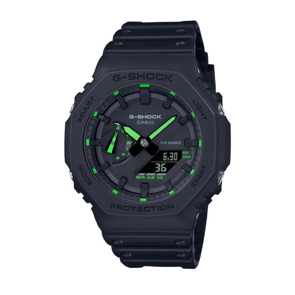 RELOJ G-SHOCK OCTAGONAL NEGRO VERDE G-S-135