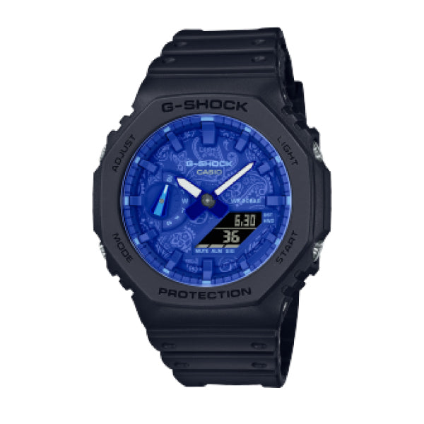 RELOJ G-SHOCK OCTAGONAL NEGRO CON AZUL G-S-145