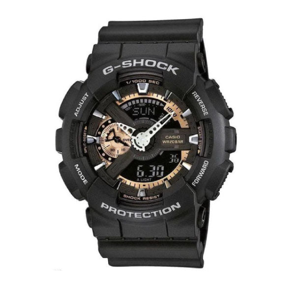 RELOJ G-SHOCK NEGRO ORO ROSA G-S-15