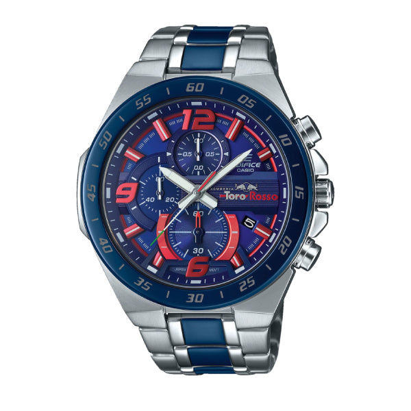 RELOJ EDIFICE TORO PLATEADO CON AZUL G-S-153