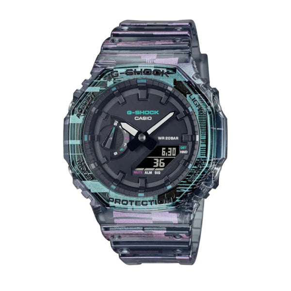 RELOJ G-SHOCK CARBÓN TRANSPARENTE MULTICOLOR G-S-155