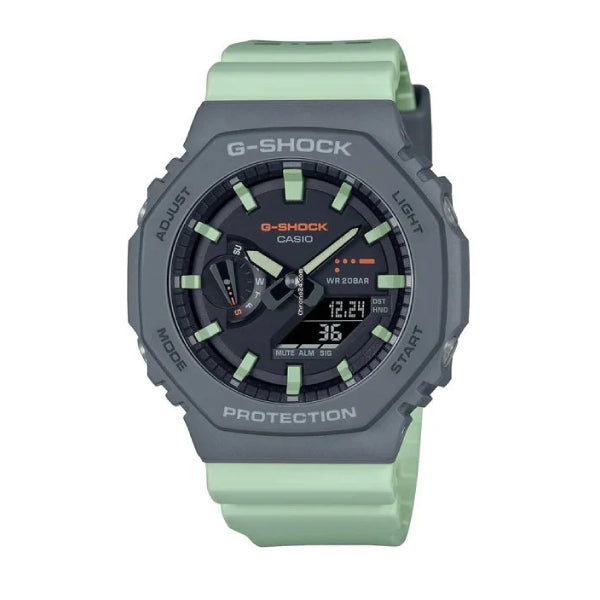 RELOJ G-SHOCK CARBÓN GRIS CON VERDE G-S-174