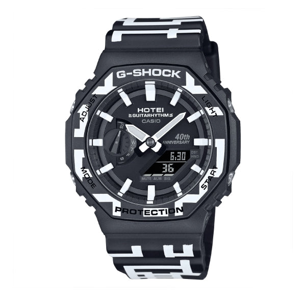 RELOJ G-SHOCK CARBÓN NEGRO CON BLANCO G-S-175