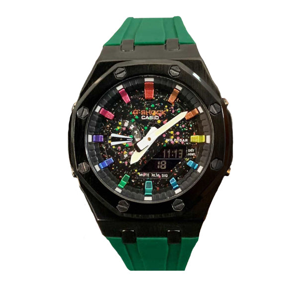 RELOJ G-SHOCK VERDE CON NEGRO G-S-184