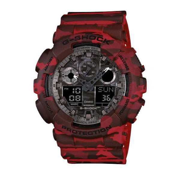 RELOJ G-SHOCK ROJO CON NEGRO G-S-198