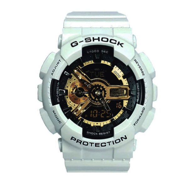 RELOJ G-SHOCK BLANCO CON DORADO G-S-20