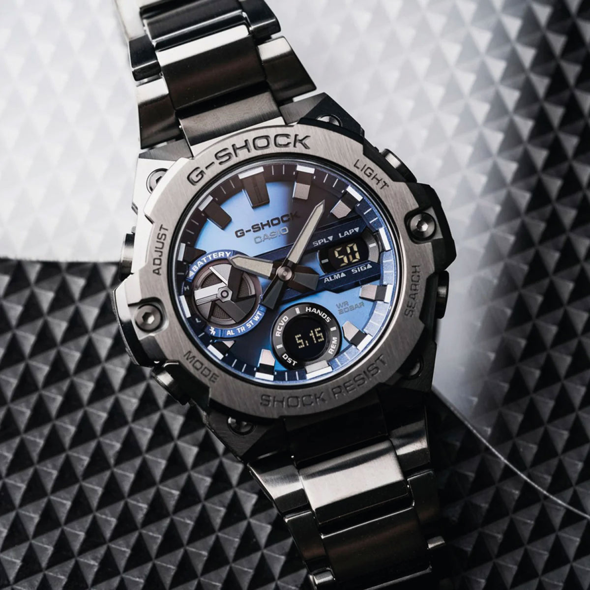 RELOJ G-SHOCK AZUL CON NEGRO G-S-205