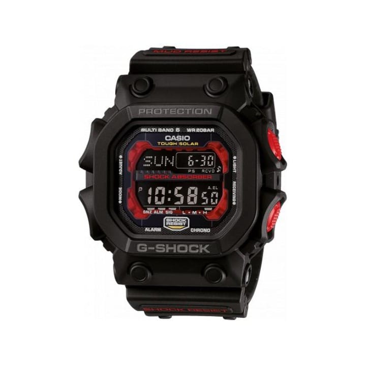 RELOJ G-SHOCK NEGRO CON ROJO G-S-208