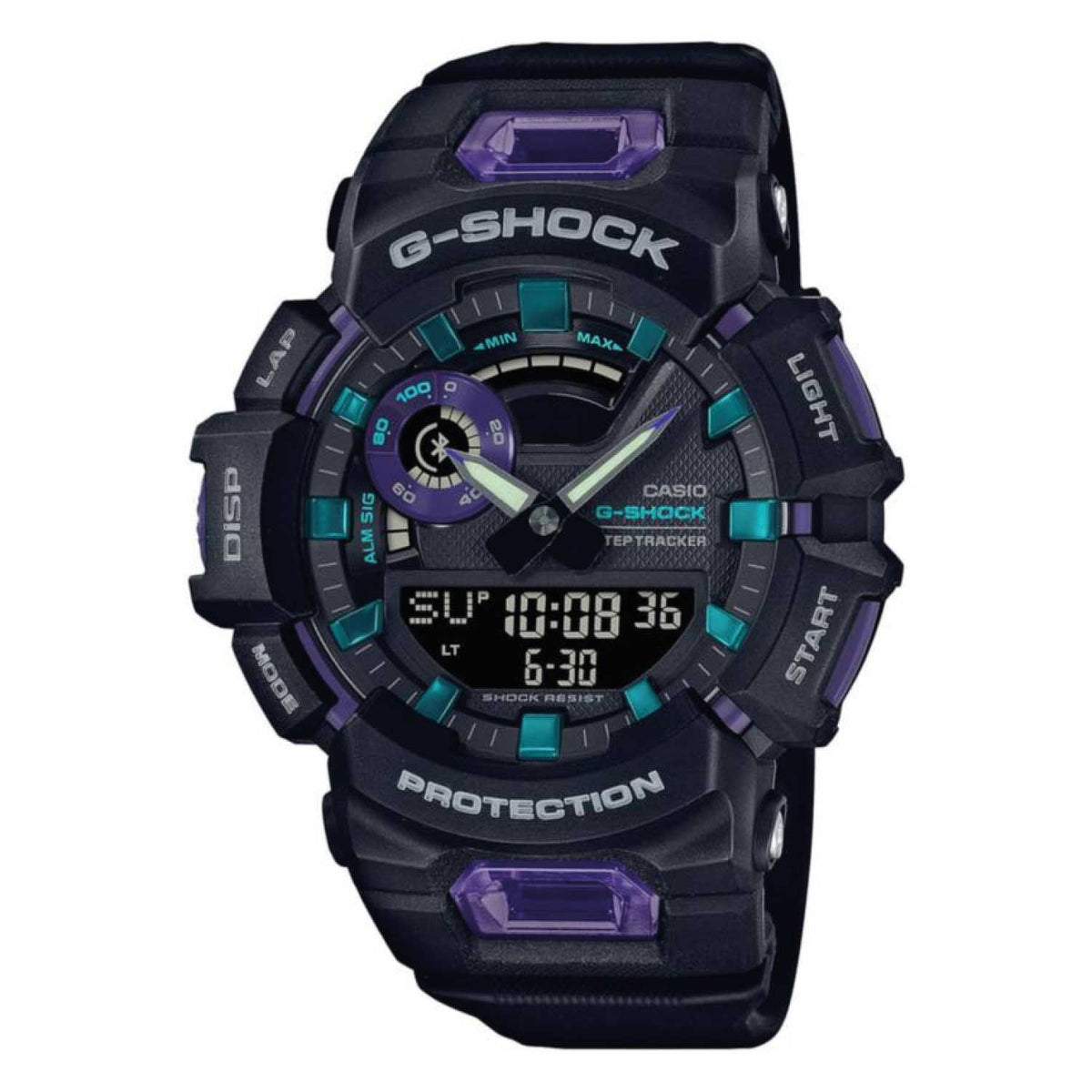 RELOJ G-SHOCK NEGRO CON MORADO G-S-209