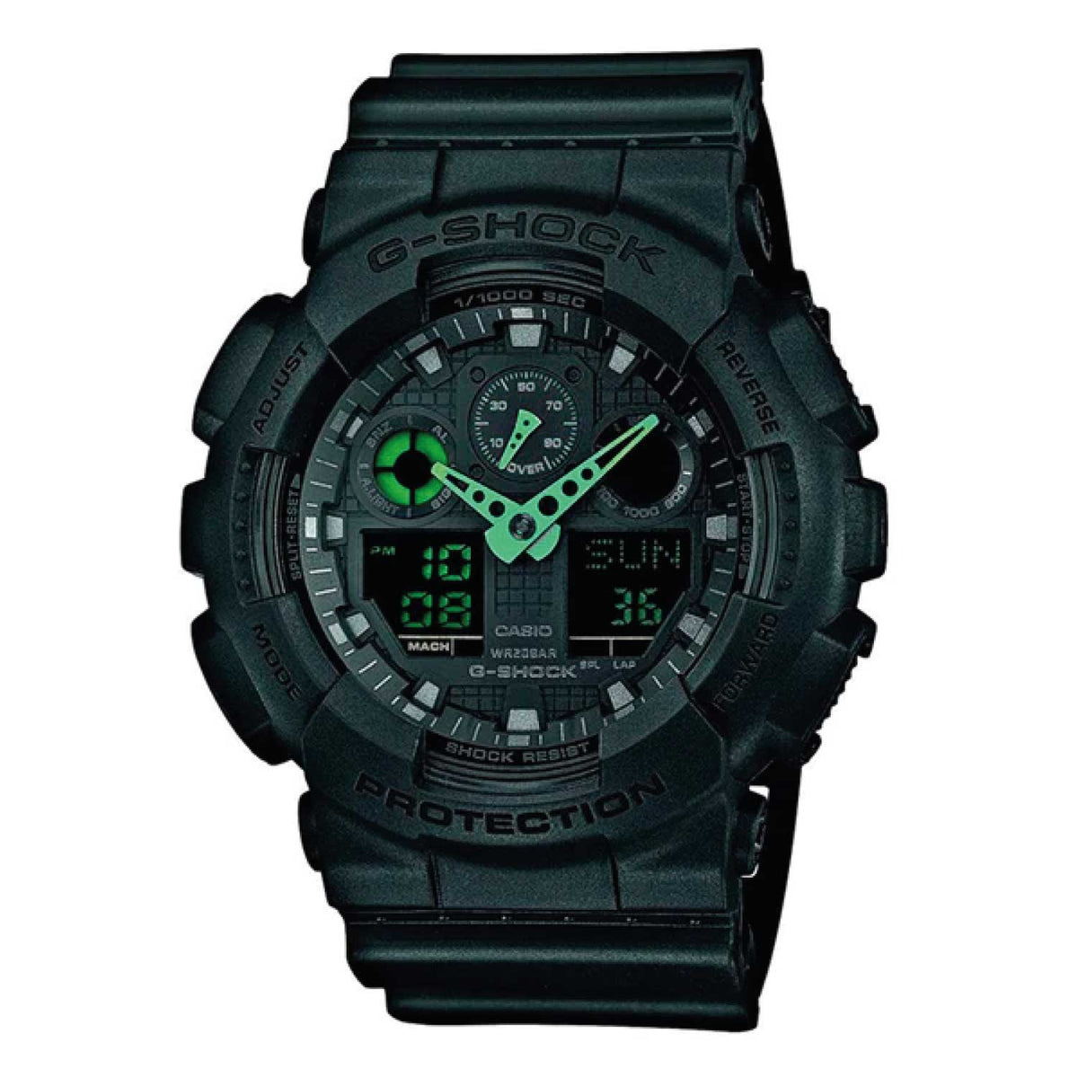 RELOJ G-SHOCK VERDE CON NEGRO G-S-214