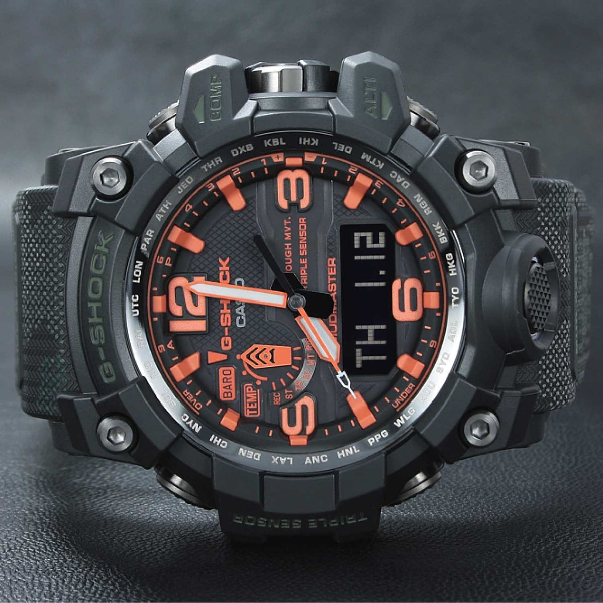 RELOJ G-SHOCK MUDMASTER NEGRO CON PLATEADO G-S-215