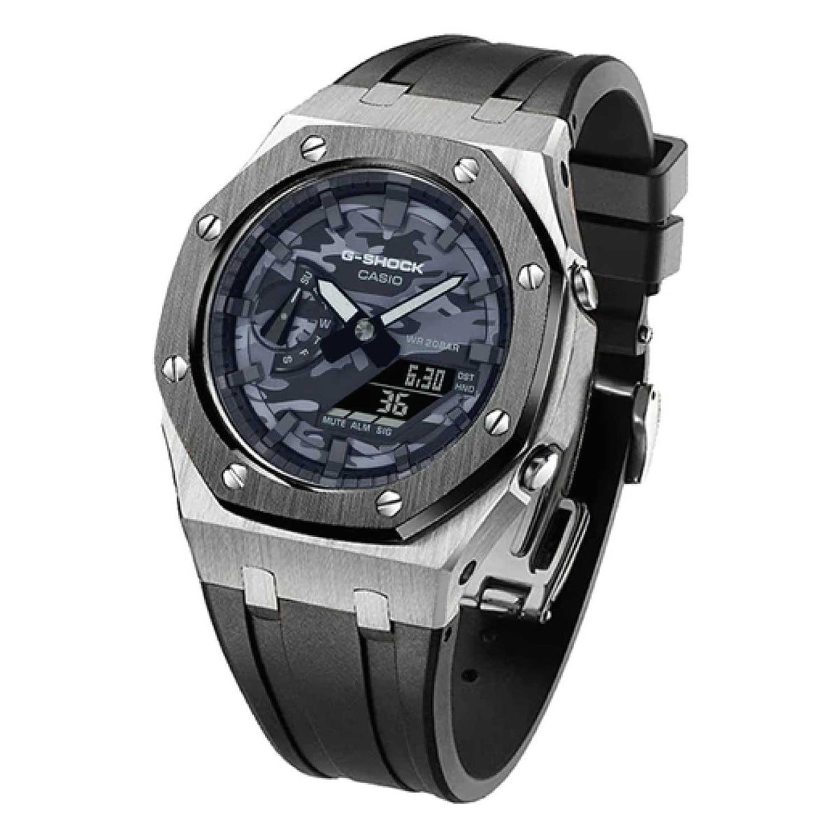 RELOJ G-SHOCK NEGRO CON GRIS G-S-217