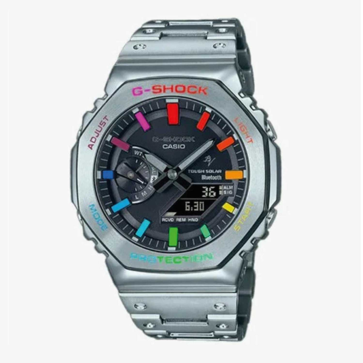 RELOJ G-SHOCK PLATEADO MULTICOLOR G-S-224