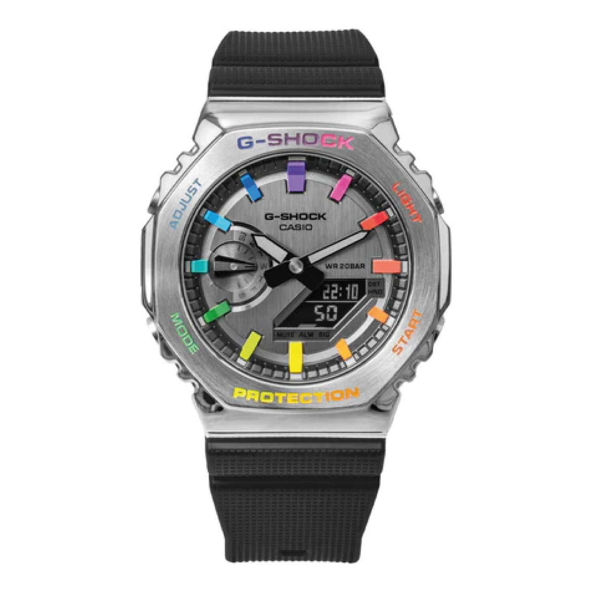 RELOJ G-SHOCK PLATEADO MULTICOLOR G-S-229