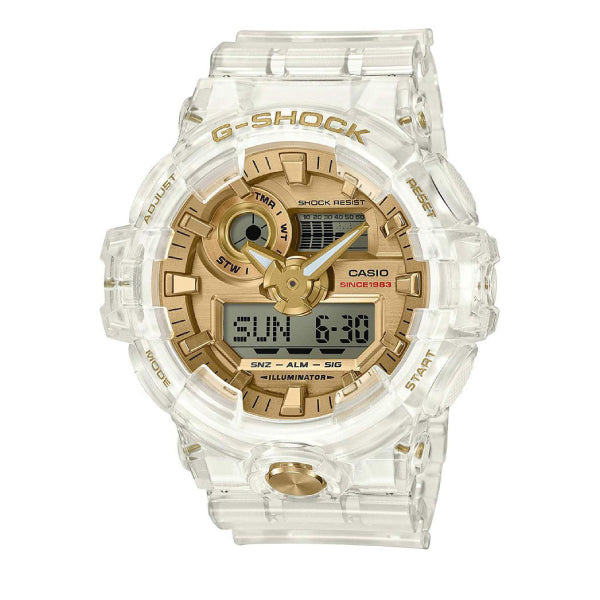 RELOJ G-SHOCK PREMIUM TRANSPARENTE GOLD G-S-39